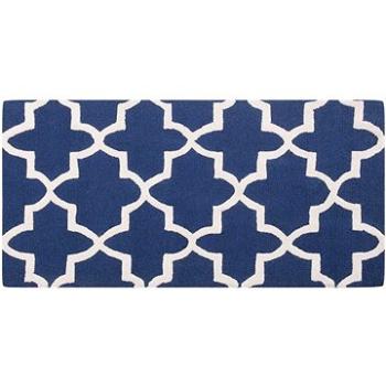 Modrý bavlnený koberec 80 × 150 cm SILVAN, 62662 (beliani_62662)
