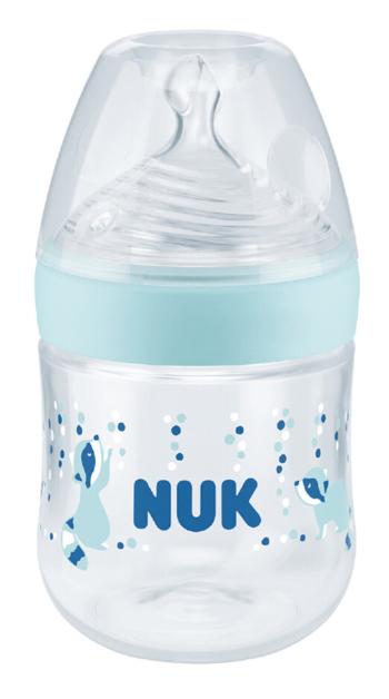 NUK Nature Sense Fľaša s kontrolou teploty 150 ml modrá