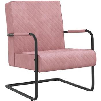Konzolová stolička ružová zamat, 325728