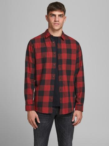 Červená kockovaná košeľa Jack & Jones