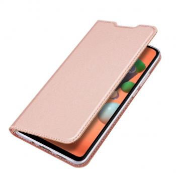 DUX DUCIS Skin Pro knižkové kožené puzdro na Samsung Galaxy M11, ružové