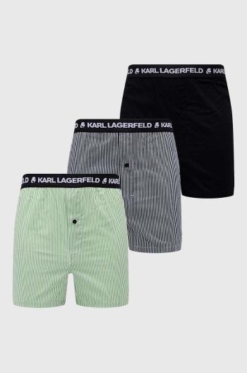 Bavlnené boxerky Karl Lagerfeld tmavomodrá farba