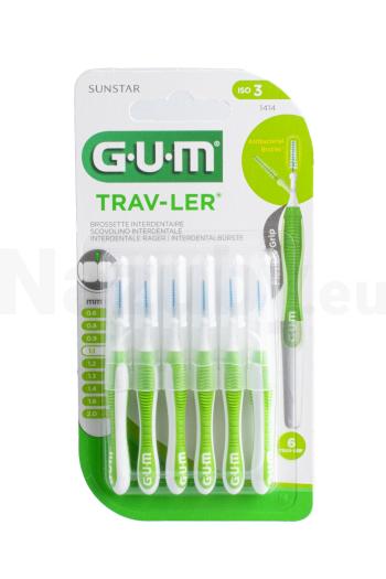 GUM Trav-Ler medzizubné kefky 1,1 mm zelené 6 ks