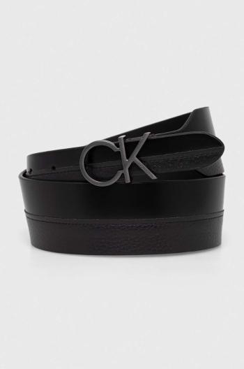 Kožený opasok Calvin Klein dámsky, čierna farba