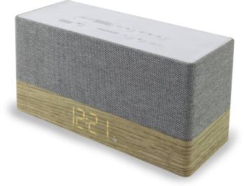 soundmaster UR620 rádiobudík FM AUX, Bluetooth  s USB nabíjačkou drevo, sivá