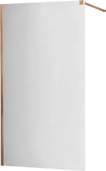 MEXEN/S - KIOTO Sprchová zástena WALK-IN 90x200 cm 8 mm, ružové zlato, zrkadlové sklo 800-090-101-60-50