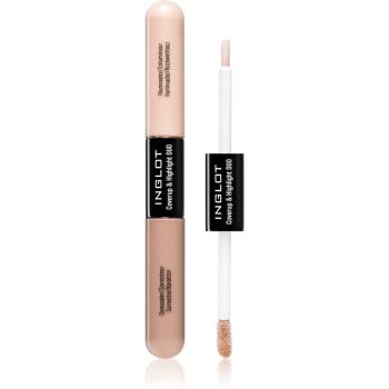 Inglot Coverup & Highlight Duo dlhotrvajúci korektor s rozjasňovačom odtieň 103 6.6 ml