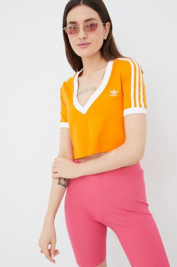Tričko adidas Originals Adicolor HC2029 dámske, oranžová farba,