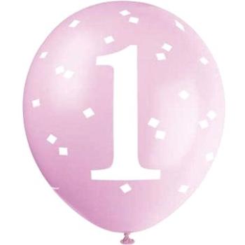 Balóniky 1. Narodeniny dievča – 5 ks – 30 cm – ružové (11179749157)
