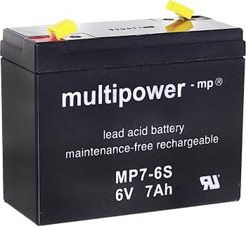 multipower MP7-6S 300402 olovený akumulátor 6 V 7 Ah olovený so skleneným rúnom (š x v x h) 116 x 99 x 50 mm plochý kone