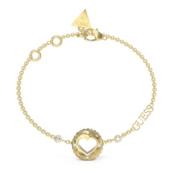 Guess Nežný pozlátený náramok Rolling Hearts JUBB03344JWYG 17 - 21 cm - L