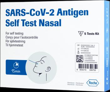 Roche Nazálny rýchlotest SARS-CoV-2 Antigen Self Test Nasal 5 ks