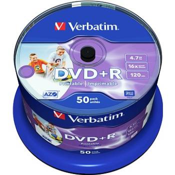 Verbatim DVD+R 16x, Printable 50 ks cakebox (43512)