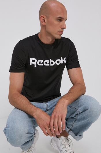 Bavlnené tričko Reebok Street GJ0136 čierna farba, s potlačou
