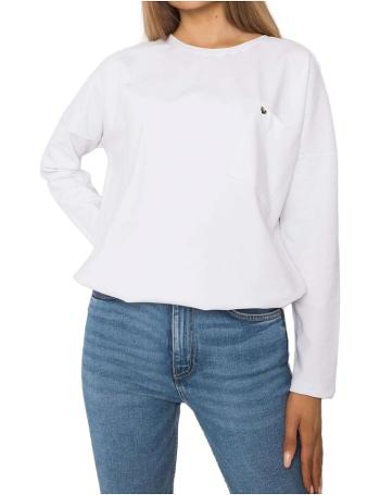 Biele dámske tričko s náprsným vreckom vel. L/XL