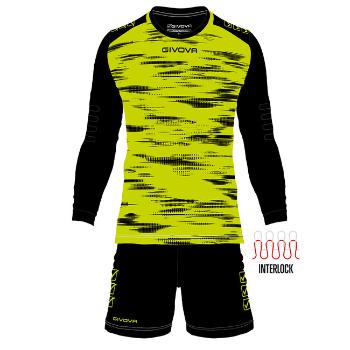 KIT PORTIERE DIFESA GIALLO FLUO/NERO Tg. XL