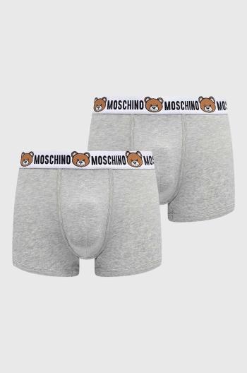 Boxerky Moschino Underwear 2-pak pánske, šedá farba, 13874402