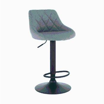 Barová stolička, látka sivá/čierna, TERKAN P5, poškodený tovar