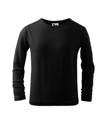 MALFINI Detské tričko s dlhým rukávom Long Sleeve - Čierna | 122 cm (6 rokov)