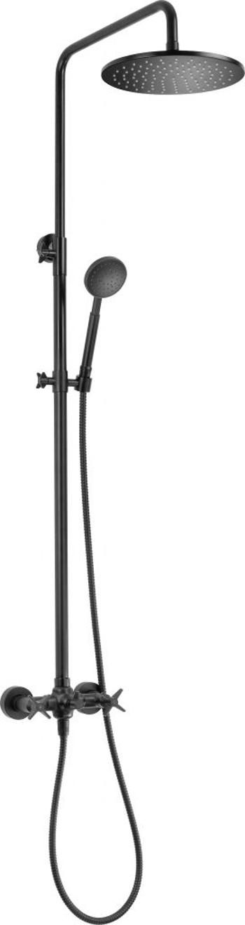 DEANTE - Temisto čierna - Sprchový stĺp, so sprchovou batériou NAC_N4QT
