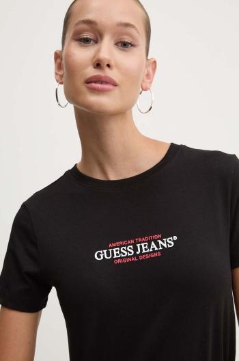 Tričko Guess Jeans dámske, čierna farba, W4YI03 J1314