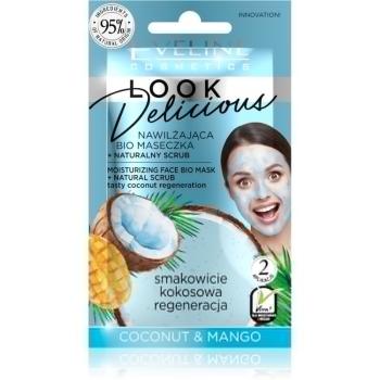Eveline Cosmetics Look Delicious Coconut & Mango intenzívne hydratačná a výživná maska s peelingovým efektom 10 ml