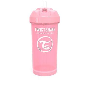 TWISTSHAKE Fľaša so slamkou 360 ml – ružová (7350083125880)