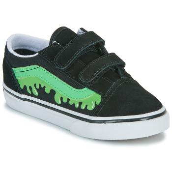 Vans  Old Skool V GLOW SLIME BLACK/GREEN  Nízke tenisky Čierna