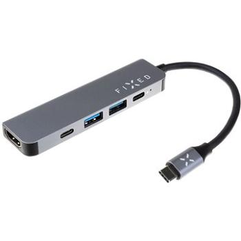 FIXED HUB Mini 5 v 1 s rozhraním USB-C pre notebooky a tablety sivý (FIXHU-MN-GR)