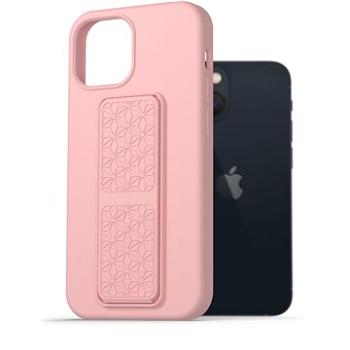 AlzaGuard Liquid Silicone Case with Stand pre iPhone 13 Mini ružový (AGD-PCSS0025P)