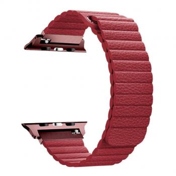 BStrap Leather Loop remienok na Apple Watch 38/40/41mm, Red (SAP010C04)