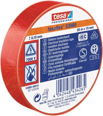 tesa  53988-00016-00 izolačná páska tesa® Professional červená (d x š) 20 m x 19 mm 1 ks