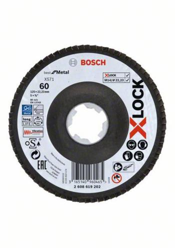 Bosch Accessories 2608619202 lamelový kotúč Ø 125 mm Zrnitosť 60 1 ks