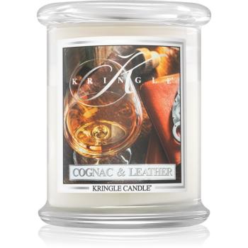 Kringle Candle Brandy & Leather vonná sviečka 411 g