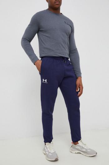 Tepláky Under Armour pánske, tmavomodrá farba, jednofarebné