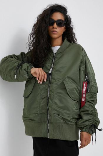 Bunda Alpha Industries dámsky, zelená farba, prechodná