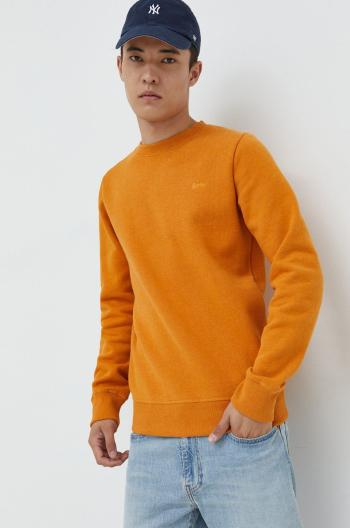Mikina Superdry pánska, oranžová farba, jednofarebná