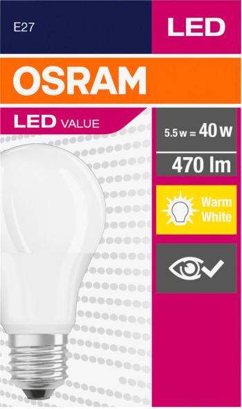 OSRAM 4052899326934 LED  En.trieda 2021 F (A - G) E27  5.5 W = 40 W  (Ø x d) 60 mm x 112 mm  1 ks