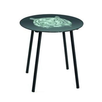 Kulatý stolek Tigera, 41 cm, černá / šedá (HA00539)
