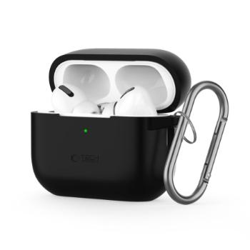 Tech-Protect Silicone Hook puzdro na Apple AirPods Pro 1 / 2, čierne