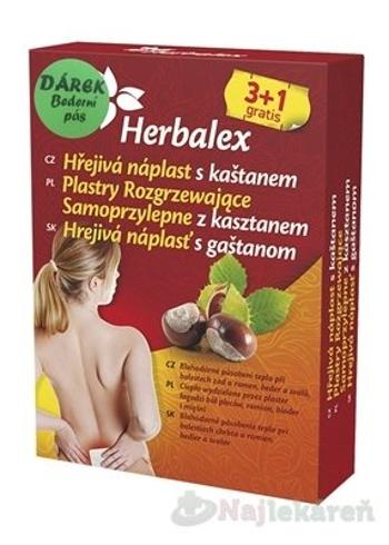 Herbalex Hrejivá náplasť s gaštanom na bolesť 4 ks