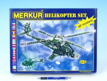 MERKUR Helikopter Set modelov v krabici 36x27x5,5cm
