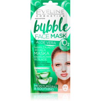 Eveline Cosmetics Bubble Mask Aloe Vera upokojujúca a hydratačná maska s aloe vera 1 ks