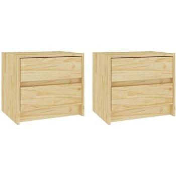 SHUMEE Nočné stolíky 2 ks 40 × 30,5 × 35,5 cm masívne borovicové drevo, 808074