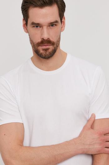 Tričko Selected Homme biela farba, jednofarebné