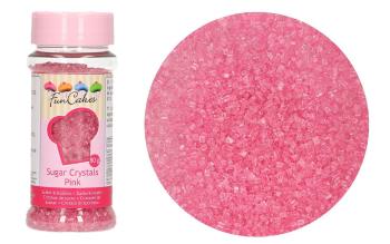 Ružový dekoračné cukor kryštál - 80g - FunCakes