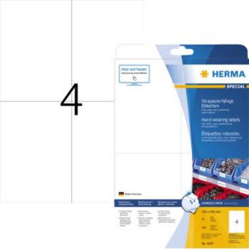 Herma 4697 etikety (A4) 105 x 148 mm  biela 100 ks extra silné Fóliové etikety