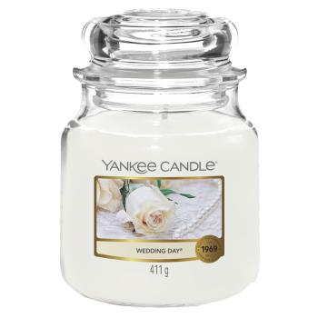 YANKEE CANDLE Classic Vonná sviečka stredná Wedding Day 411 g