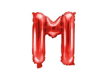 PartyDeco Fóliový balón Mini - Písmeno M 35 cm červený