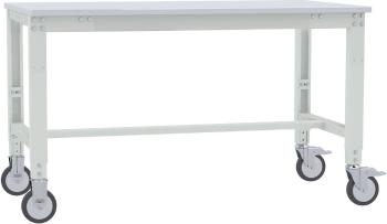 Manuflex AU7391.7035 Špeciálny mobilný pracovný stôl UNIVERSAL s melamínovou doskou, ŠxHxV = 1750 x 1000 x 752-972 mm  F
